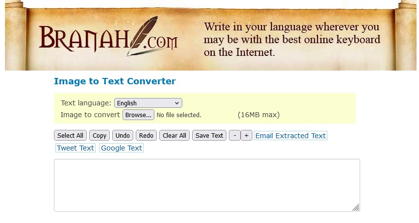 Image to Text Converter by Branah