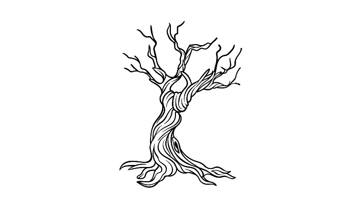 How to draw a dead tree